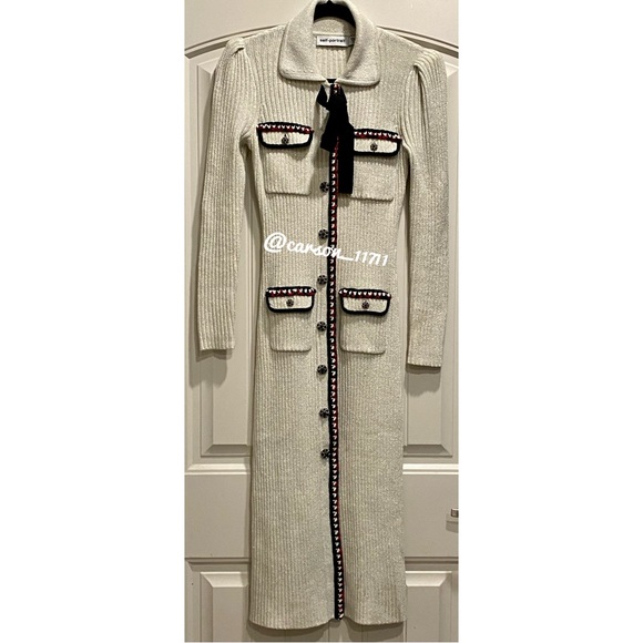 Self Portrait Longline Cardigan Dress S - Picture 7 of 14